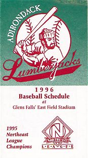 Adirondack Lumberjacks '96 pocket schedule