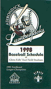 Adirondack Lumberjacks '98 pocket schedule