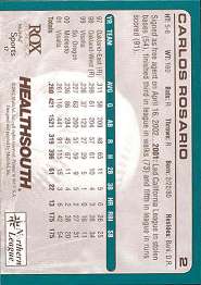 Back of card
