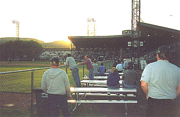 Photo of sunset during game