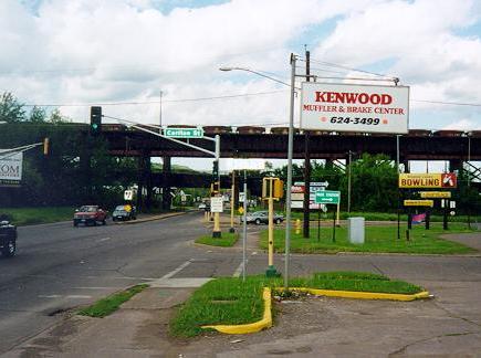 Photo of intersection near ballpark