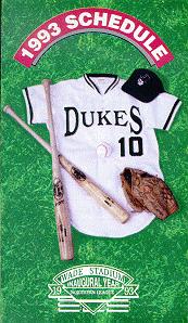 Duluth-Superior Dukes '93 pocket schedule