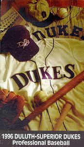 Duluth-Superior Dukes '96 pocket schedule