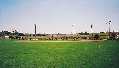 Photo of home plate from outfield