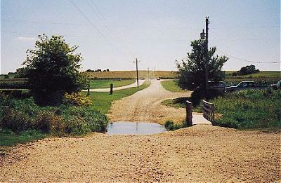 Two driveways to Field of Dreams