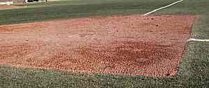 Photo of first base cut out