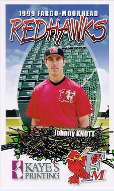 Johnny Knott autograph card