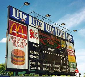 Photo of scoreboard