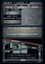 2004 RailCats Pocket Schedule Early Bird back