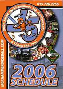 2006 Joliet JackHammer pocket schedule