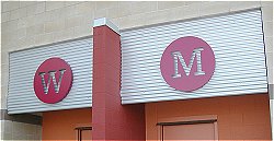 Photo of restroom signs