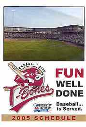 2005 T-Bones pocket schedule grandstand front