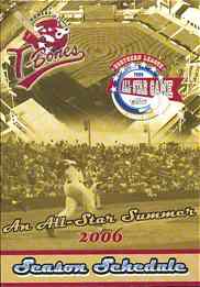 2006 T-Bones pocket schedule full schedule