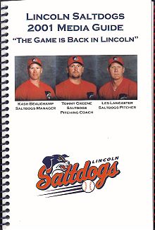 Lincoln Saltdogs Media Guide '01