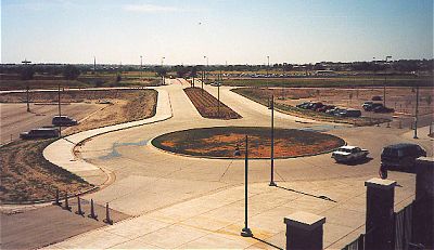 Photo of approach to ballpark