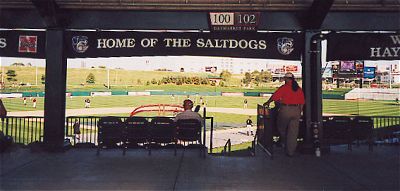 Photo of field from concourse