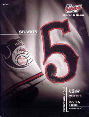 Lincoln Saltdogs '05 Homestand #6 & #7 Program