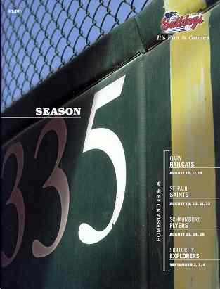 Lincoln Saltdogs '05 Homestand #8 & #9 Program