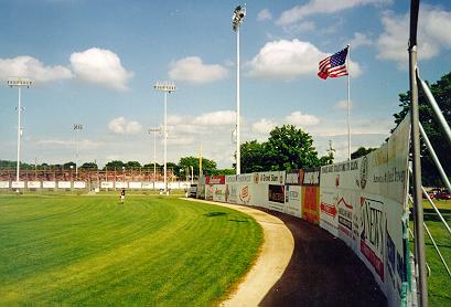 Photo of outfield fence