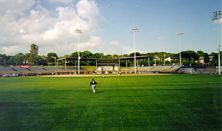 Photo of grandstand from center field