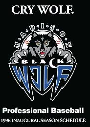 Madison Black Wolf '96 pocket schedule