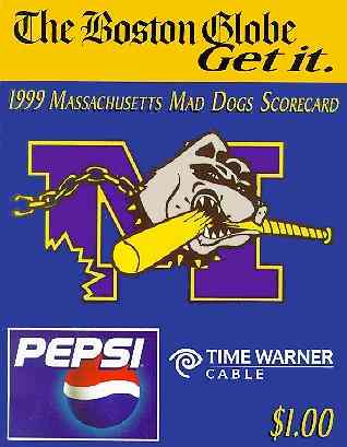 Massachusetts Mad Dogs '99 scorecard