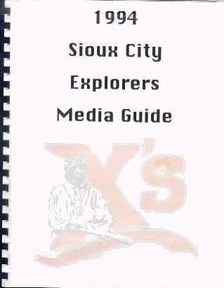 Sioux City Explorers Media Guide '94