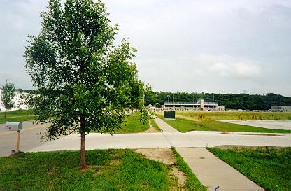 Photo of view toward ballpark from west