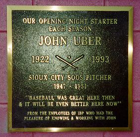 Photo of John Uber plaque