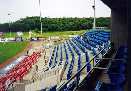 Photo of grandstand seating sections
