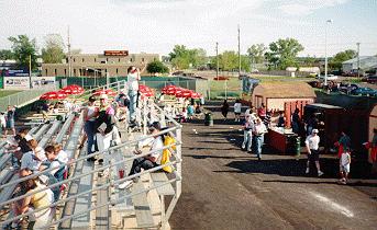 Old photo of first base stand and BBQ