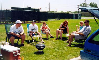 Photo of fans tailgating with Brian