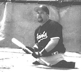 St. Paul Saint Dave Stevens taking batting practice