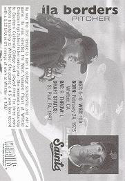 St. Paul Saints promo back of card