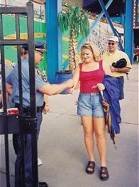 Photo of fan getting arm stamped