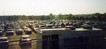 Photo of full parking lot