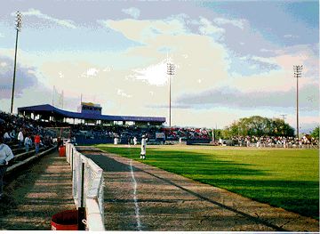 View down first base line