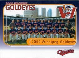 2000 Winnipeg Goldeyes team card