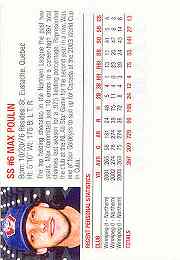Winnipeg Goldeyes back of card