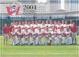 2004 Winnipeg Goldeyes team card
