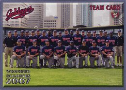 2007 Winnipeg Goldeyes team card