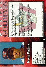 Winnipeg Goldeyes back of card