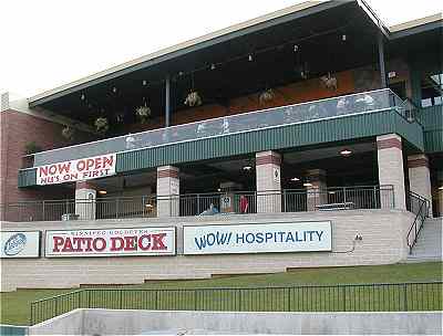 Photo of patio deck and Hu's on First